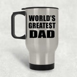 World's Greatest Dad - Silver Travel Mug