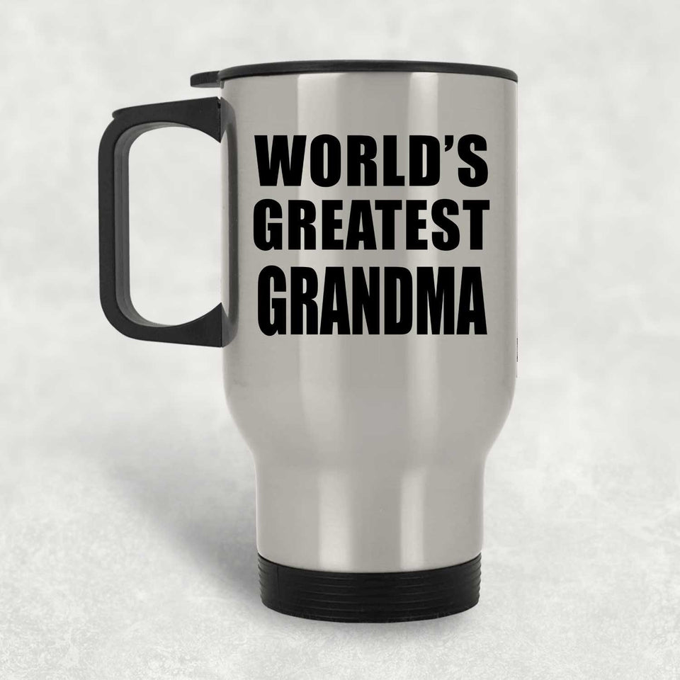 World's Greatest Grandma - Silver Travel Mug
