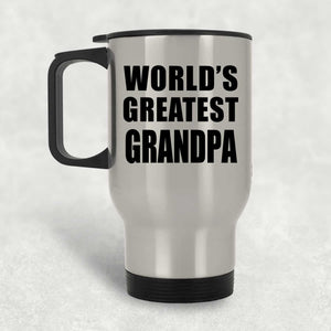World's Greatest Grandpa - Silver Travel Mug