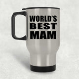 World's Best Mam - Silver Travel Mug
