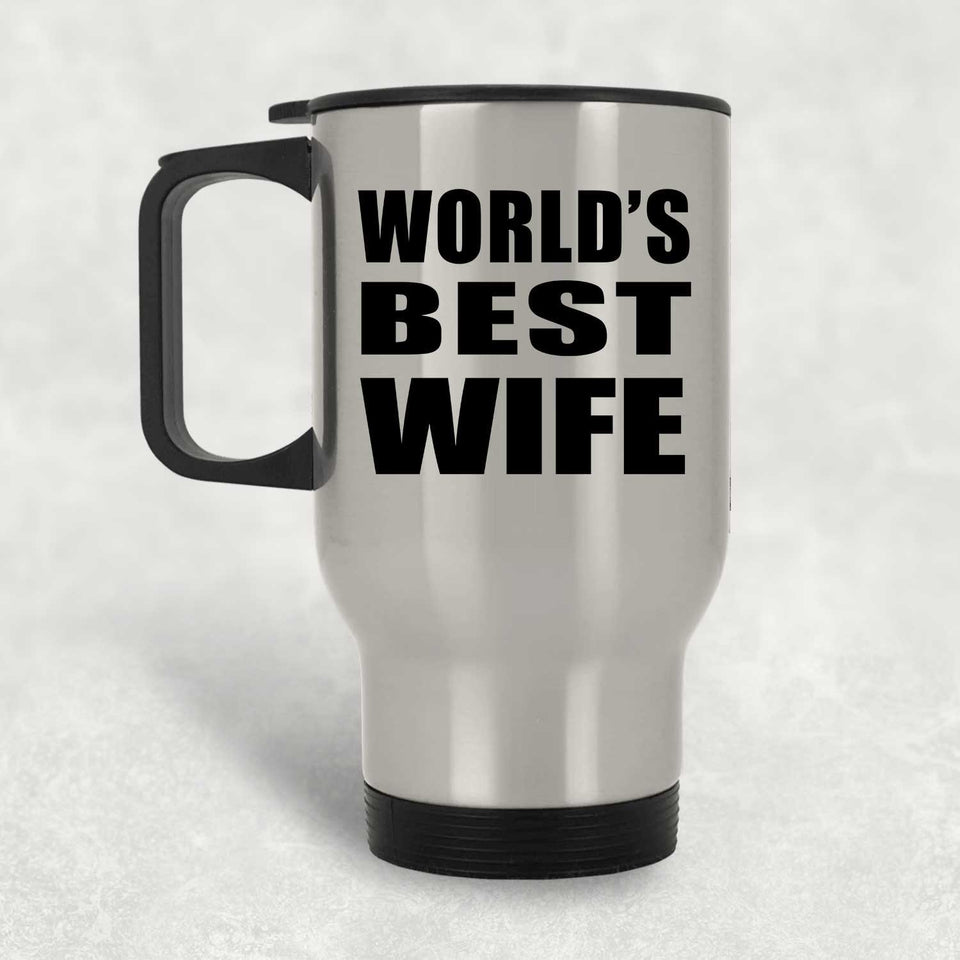 World's Best Wife - Silver Travel Mug