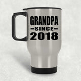 Grandpa Since 2018 - Silver Travel Mug