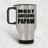 Most Awesome Papaw - Silver Travel Mug