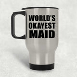 World's Okayest Maid - Silver Travel Mug