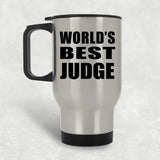 World's Best Judge - Silver Travel Mug