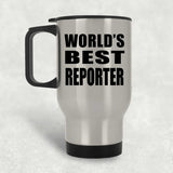 World's Best Reporter - Silver Travel Mug