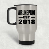Airline Pilot Established EST. 2018 - Silver Travel Mug