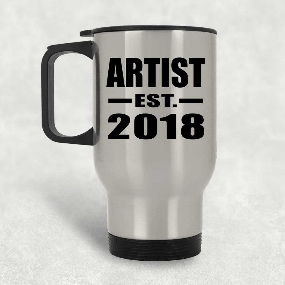 Artist Established EST. 2018 - Silver Travel Mug