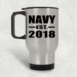 Navy Established EST. 2018 - Silver Travel Mug