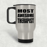 Most Awesome Therapist - Silver Travel Mug