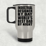 Industrial Designer By Day World's Best Dad By Night - Silver Travel Mug