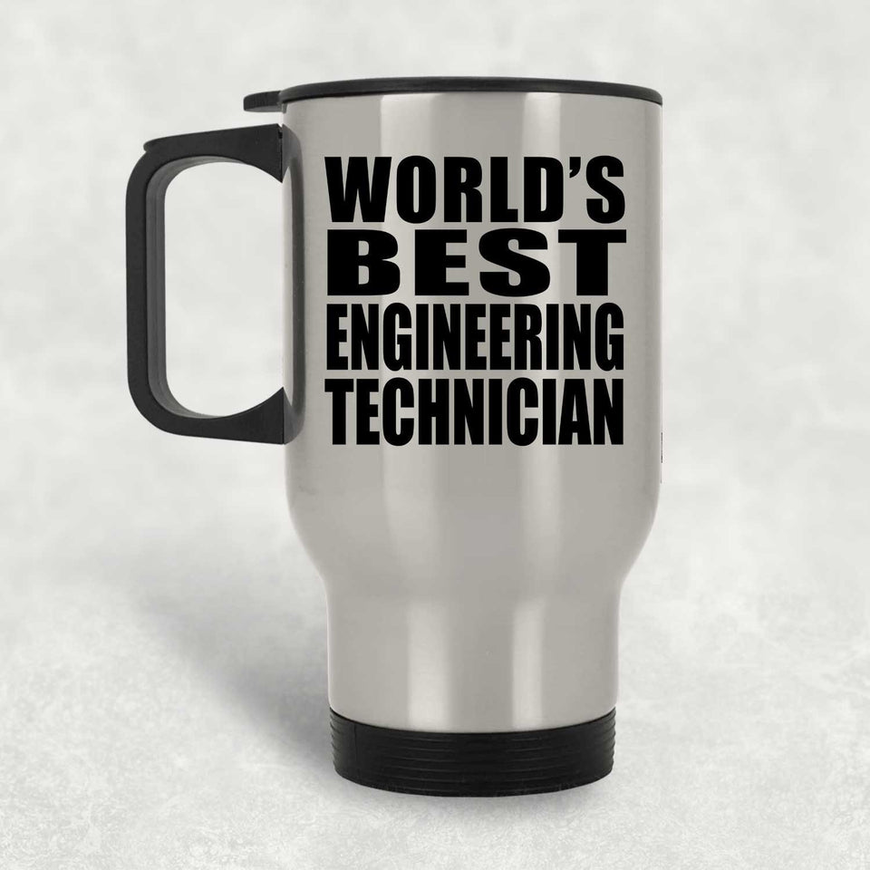 World's Best Engineering Technician - Silver Travel Mug
