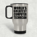 World's Greatest Computer Technician - Silver Travel Mug