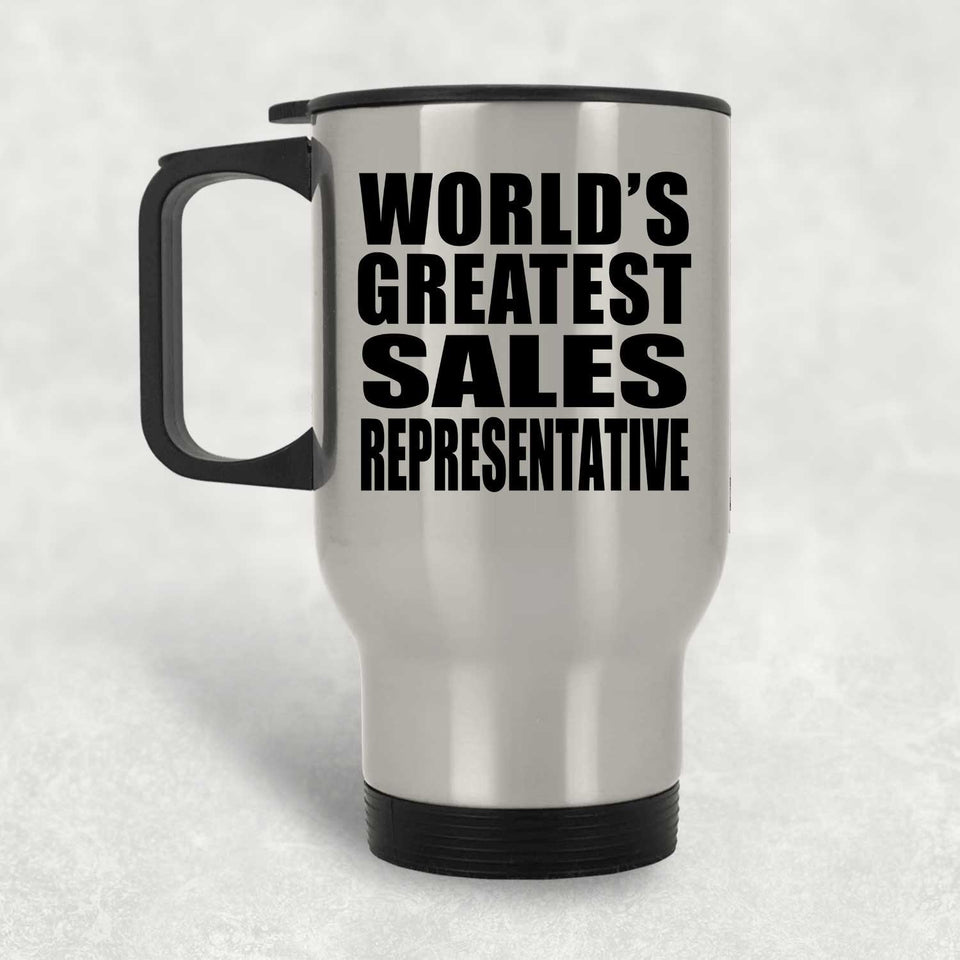 World's Greatest Sales Representative - Silver Travel Mug