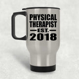 Physical Therapist Established EST. 2018 - Silver Travel Mug