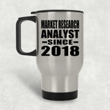 Market Research Analyst Since 2018 - Silver Travel Mug