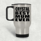 Crystal Best Mum Ever - Silver Travel Mug