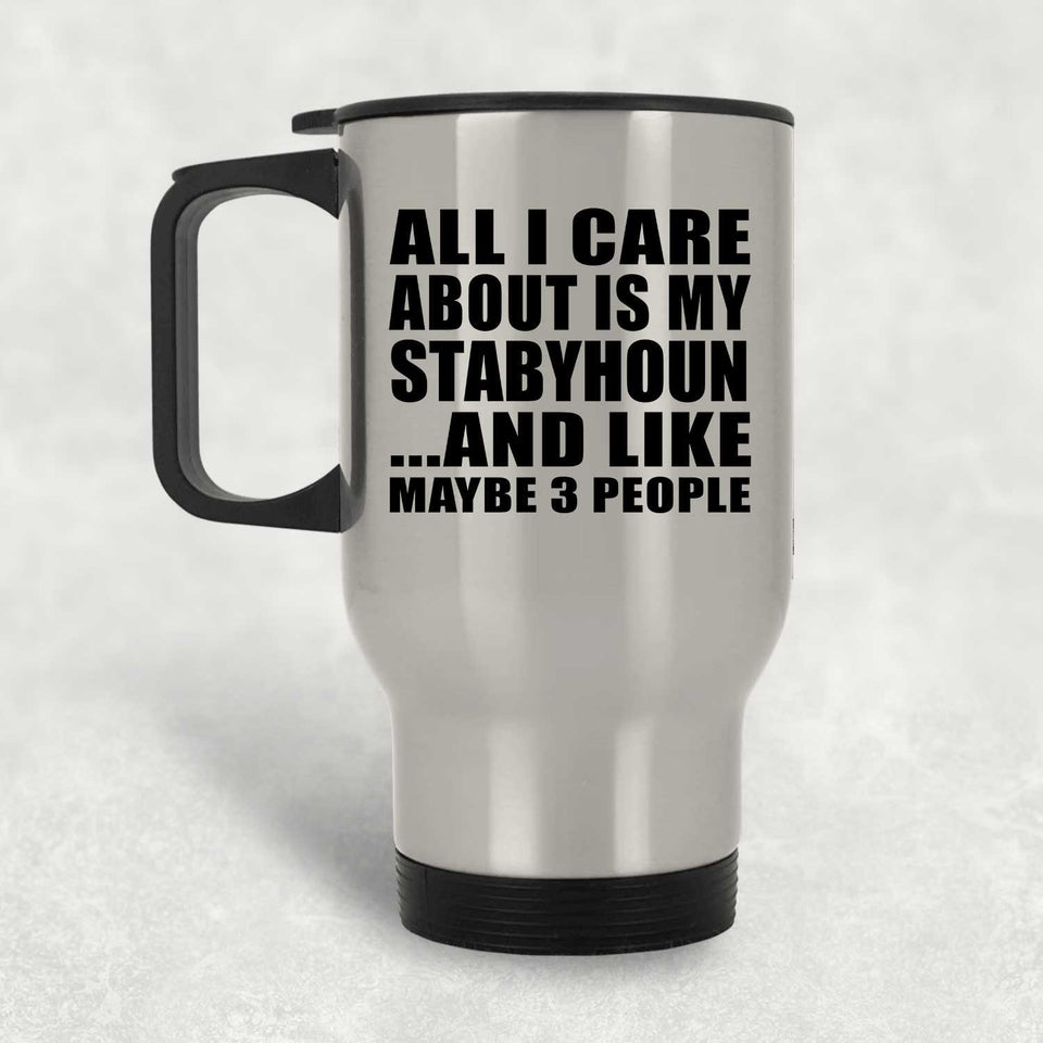 All I Care About Is My Stabyhoun - Silver Travel Mug