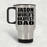 Jason World's Okayest Dad - Silver Travel Mug