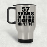 57th Anniversary 57 Years Of Being Mr Perfect - Silver Travel Mug