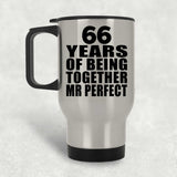 66th Anniversary 66 Years Of Being Mr Perfect - Silver Travel Mug