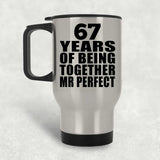 67th Anniversary 67 Years Of Being Mr Perfect - Silver Travel Mug