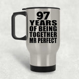97th Anniversary 97 Years Of Being Mr Perfect - Silver Travel Mug