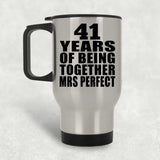 41st Anniversary 41 Years Of Being Mrs Perfect - Silver Travel Mug