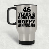 Happy 46th Anniversary 46 Years & Counting - Silver Travel Mug