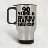 Happy 90th Anniversary 90 Years & Counting - Silver Travel Mug