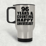 Happy 96th Anniversary 96 Years & Counting - Silver Travel Mug