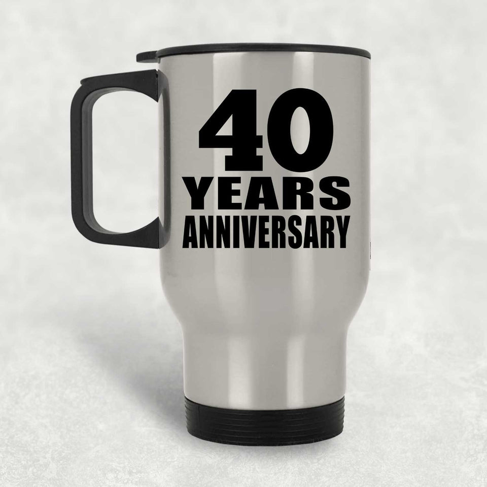 40th Anniversary 40 Years - Silver Travel Mug