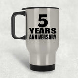 5th Anniversary 5 Years - Silver Travel Mug