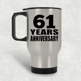 61st Anniversary 61 Years - Silver Travel Mug