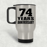 74th Anniversary 74 Years - Silver Travel Mug