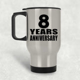 8th Anniversary 8 Years - Silver Travel Mug