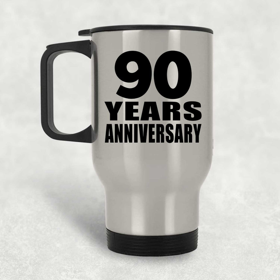 90th Anniversary 90 Years - Silver Travel Mug