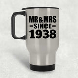 86th Anniversary Mr & Mrs Since 1938 - Silver Travel Mug