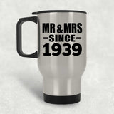 85th Anniversary Mr & Mrs Since 1939 - Silver Travel Mug