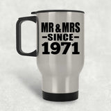 53rd Anniversary Mr & Mrs Since 1971 - Silver Travel Mug