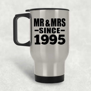 29th Anniversary Mr & Mrs Since 1995 - Silver Travel Mug
