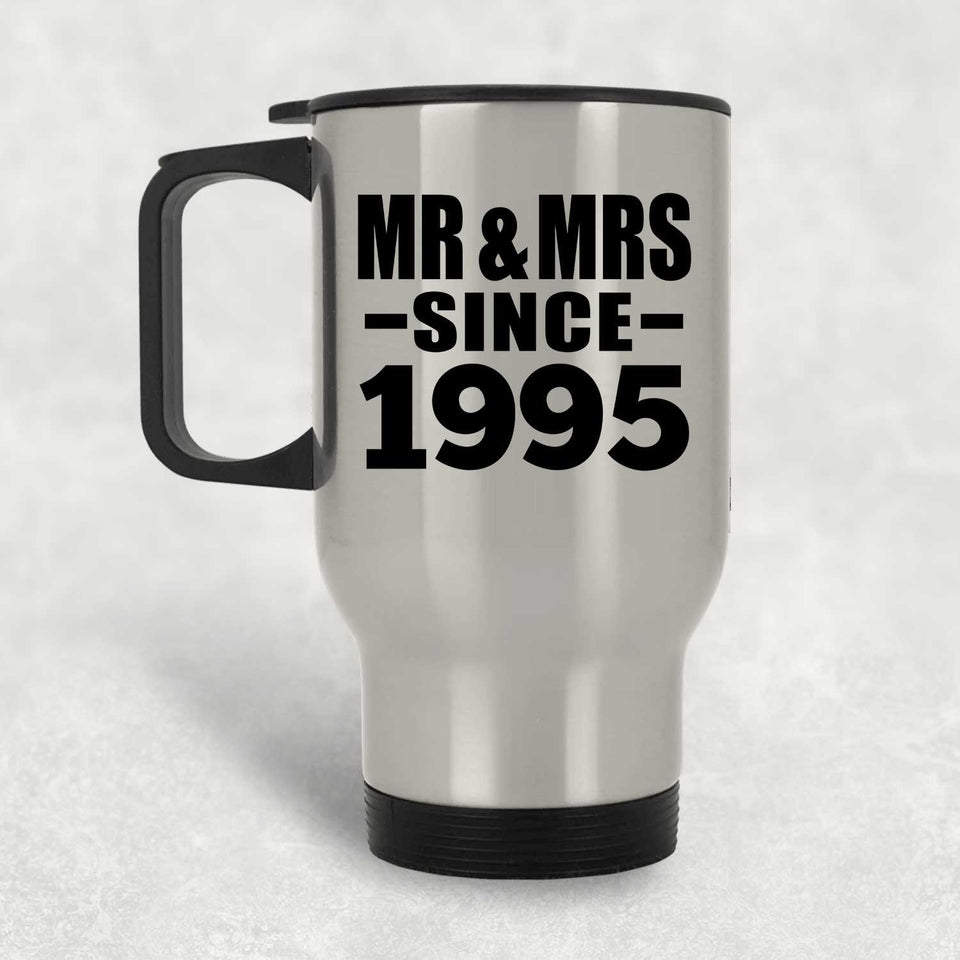 29th Anniversary Mr & Mrs Since 1995 - Silver Travel Mug