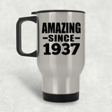 87th Birthday Amazing Since 1937 - Silver Travel Mug