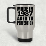 37th Birthday Made In 1987 Aged to Perfection - Silver Travel Mug