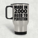 24th Birthday Made In 2000 Aged to Perfection - Silver Travel Mug