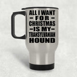 All I Want For Christmas Is My Transylvanian Hound - Silver Travel Mug