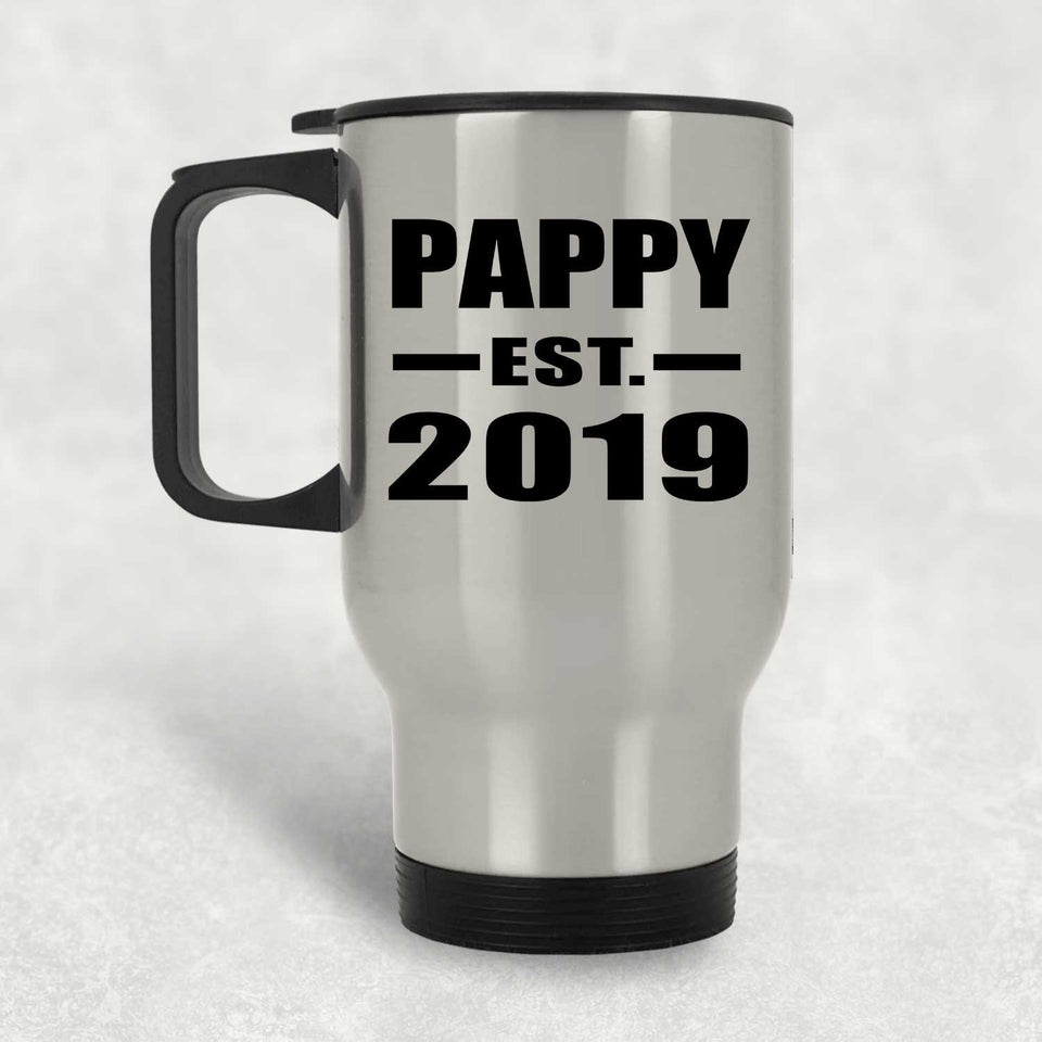 Pappy Established EST. 2019 - Silver Travel Mug