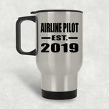 Airline Pilot Established EST. 2019 - Silver Travel Mug