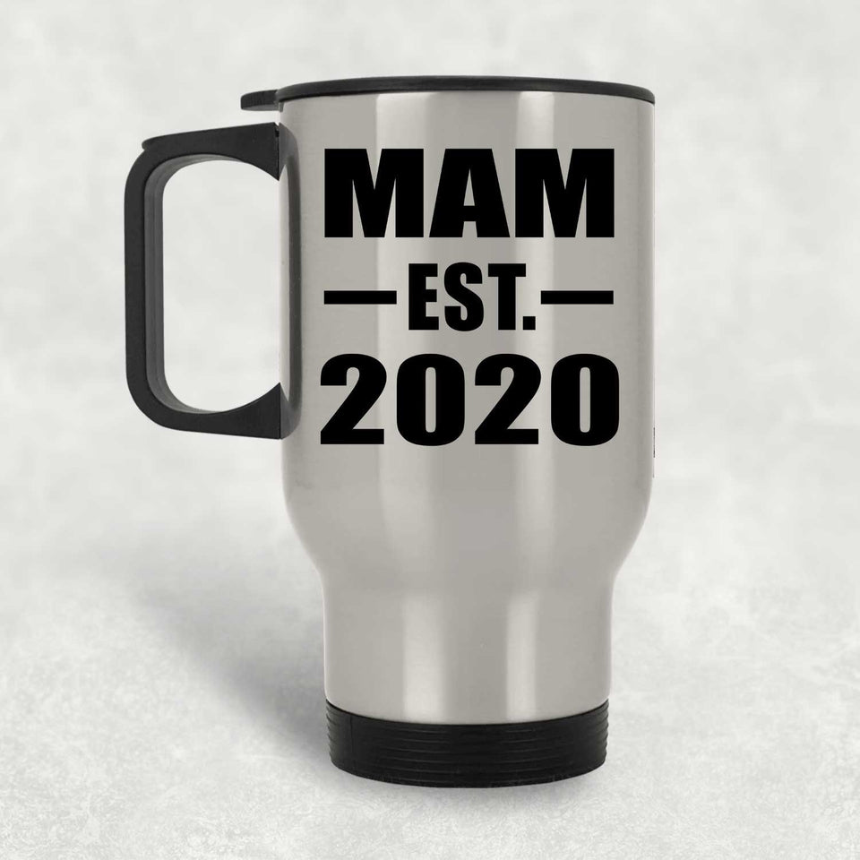 Mam Established EST. 2020 - Silver Travel Mug