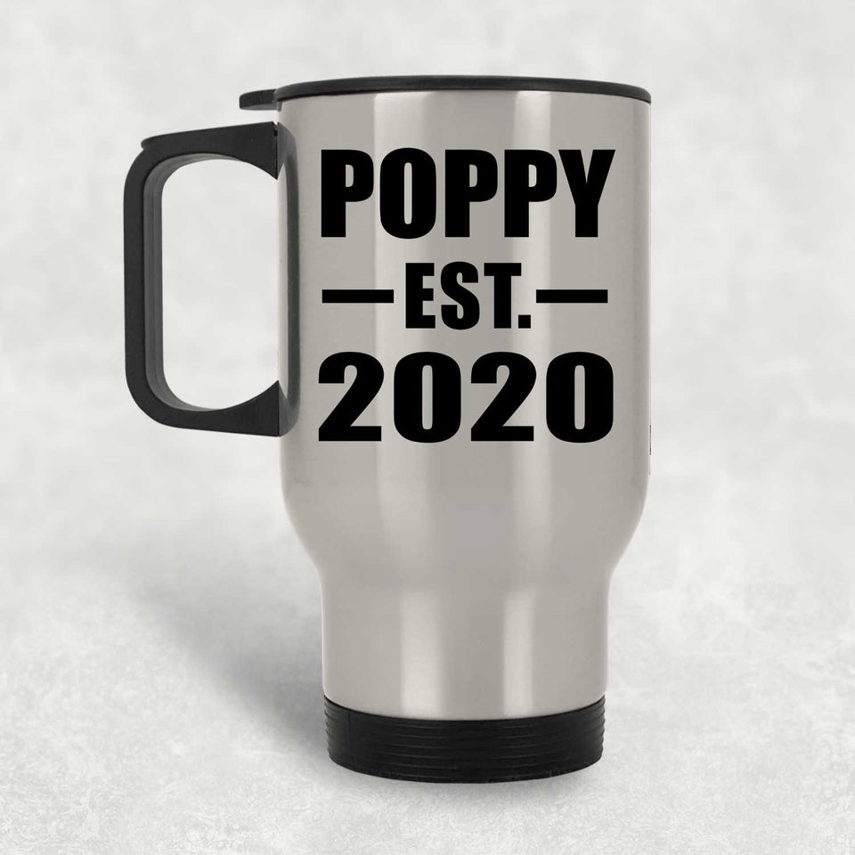 Poppy Established EST. 2020 - Silver Travel Mug